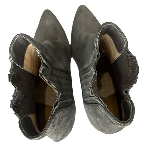 Cole Haan - Air Nike Sole Short Booties Grey Suede Boots size 9.5 - Picture 11 of 12